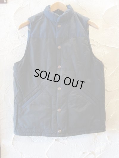 画像1: GRN/R/V PADDING VEST  INDIGOxBLACK