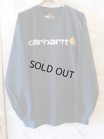 画像1: CARHARTT/LONG SLEEVE LOGO T  BLACK