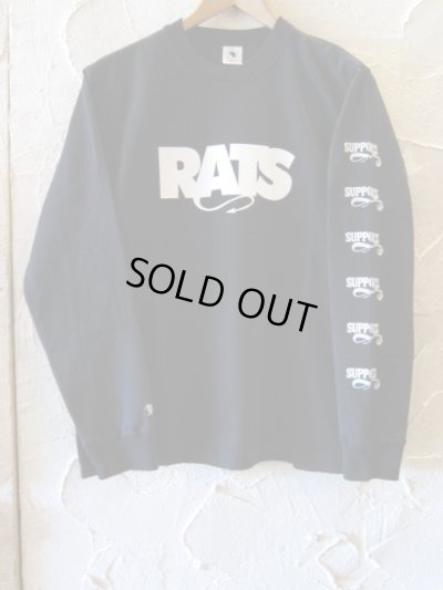 画像1: RATS/BOX LOGO L/S  BLACK