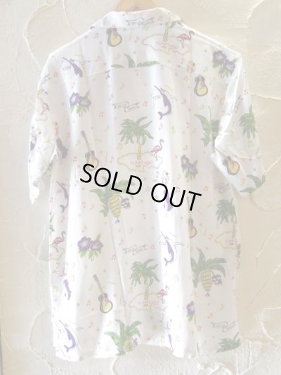 画像2: (再アップ) VINTAGE EL/HULA ALOHA SHIRTS  WHITE