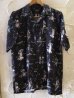 画像1: (再入荷） VINTAGE EL/POP ALOHA SHIRTS  BLACK (1)