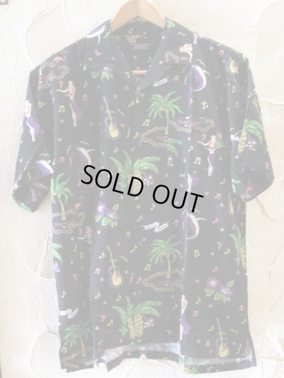 画像1: (再アップ） VINTAGE EL/HULA ALOHA SHIRTS  BLACK