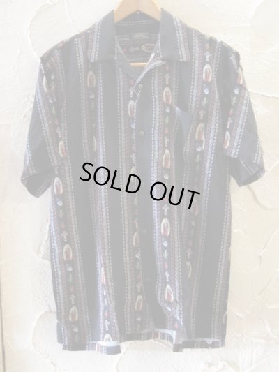 画像1: (再入荷） VINTAGE EL/MEXICAN ALOHA SHIRTS  BLACK