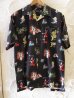 画像1: (再入荷） VINTAGE EL/JAPAN ALOHA SHIRTS  BLACK (1)