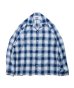 画像1: ROTTWEILER/CHECK OPEN COLLAR LS SHIRT  BLUE (1)