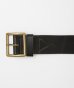 画像3: BELAFOTE/RT LEATHER BELT 45mm BLACKxBRASS  (3)