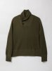 画像1: BELAFOTE/RT HEAVY WAFFLE SHAWL PULLOVER A.GREEN (1)