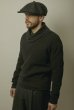 画像2: BELAFOTE/RT HEAVY WAFFLE SHAWL PULLOVER BLACK (2)