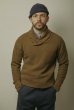 画像3: BELAFOTE/RT HEAVY WAFFLE SHAWL PULLOVER A.GREEN (3)