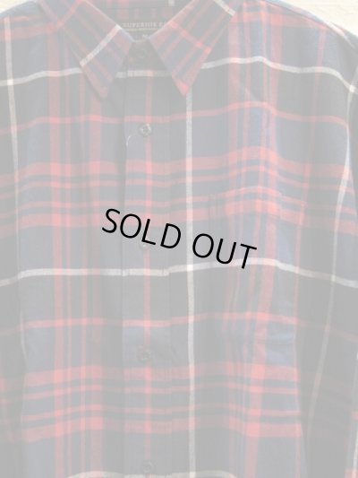 画像3:  （再入荷） SUPERIOR EL/TARTAN CHECK BIG SHIRT  BLACKxRED