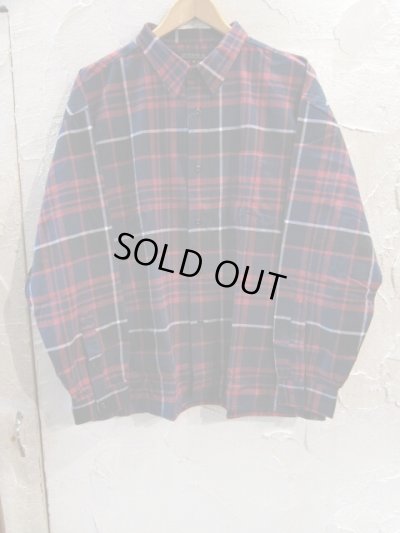 画像1:  （再入荷） SUPERIOR EL/TARTAN CHECK BIG SHIRT  BLACKxRED