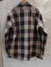 画像2: （再入荷） VINTAGE EL/HEAVY NELL CHECK WORK SHIRTS  BEIGE (2)