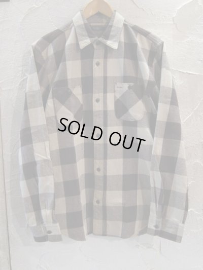 画像1: （再入荷） VINTAGE EL/HEAVY NELL CHECK WORK SHIRTS  BEIGE