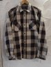 画像1: （再入荷） VINTAGE EL/HEAVY NELL CHECK WORK SHIRTS  BEIGE (1)