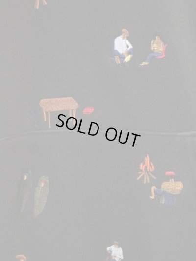 画像4: GRN/EMBROIDERY PULL PARKA  BLACK