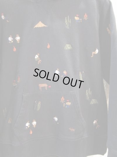 画像3: GRN/EMBROIDERY PULL PARKA  BLACK