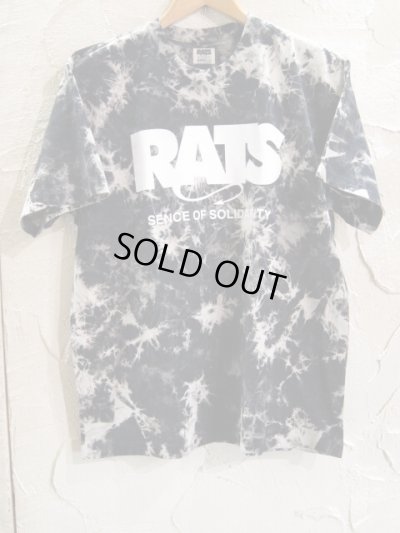 画像1: RATS/TIE DYE BOX LOGO T  BLACK