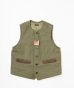 画像1: BELAFOTE/RT CIVILIAN DECK VEST H.B  A.GREEN (1)