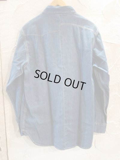 画像2: VINTAGE EL/ASYMMENTLY DENIM SHIRTS  BLUE