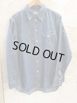 VINTAGE EL/ASYMMENTLY DENIM SHIRTS  BLUE