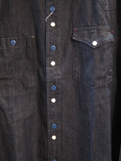 画像3: VINTAGE EL/ASYMMENTLY DENIM SHIRTS  NAVY