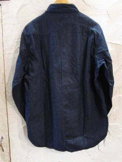 画像2: VINTAGE EL/ASYMMENTLY DENIM SHIRTS  NAVY