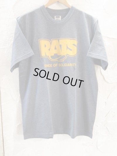 画像1: RATS/BOX FLAME LOGO T  GRAYxORANG