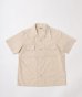画像3: BELAFOTE/RT OPEN COLLAR FLAP PKT S/S SH  BEIGE