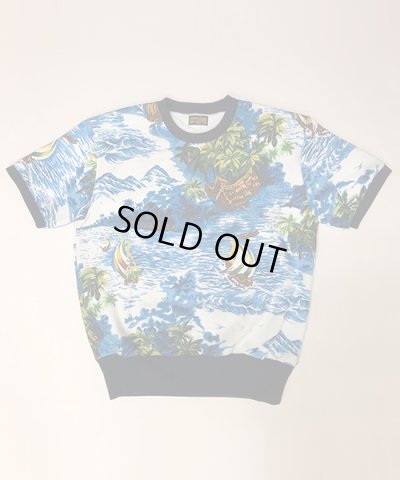 画像2: BELAFOTE/RT HAWAIIAN SWEAT PLAY SHIRT  BLUE