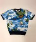 画像2: BELAFOTE/RT HAWAIIAN SWEAT PLAY SHIRT  BLUE (2)