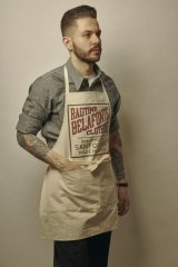 (SALE 30%OFF) BELAFOTE/RT SHOP APRON CANVAS  OFFWHITE