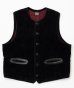 画像1:  BELAFOTE/RT CIVILIAN DECK VEST AGED CORDUROY  BLACK (1)