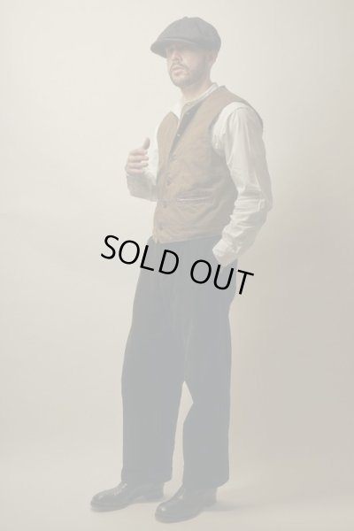 画像5: BELAFOTE/RT 2TACK TROUSERS AGED CORDUROY  BLACK