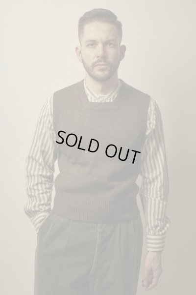 画像5: BELAFOTE/RT BANDCOLLAR B.BROAD STRIPE OFFWHITE