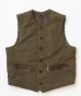 画像1: BELAFOTE/RT ALPACA CANVAS VEST  HUNTERGREEN (1)