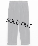 BELAFOTE/RT 2TACK TROUSERS AGED CORDUROY  BLACK