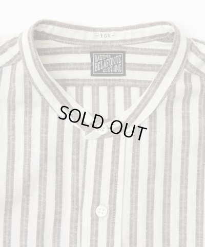 画像3: BELAFOTE/RT BANDCOLLAR B.BROAD STRIPE OFFWHITE