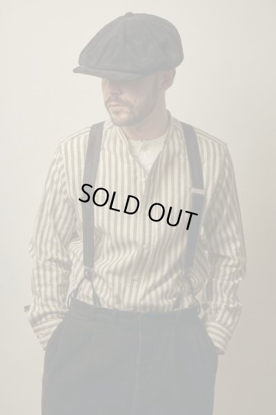 画像4: BELAFOTE/RT BANDCOLLAR B.BROAD STRIPE OFFWHITE