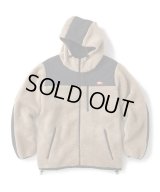 FTC/HOODED SHERPA FLEECE JKT  BEIGE