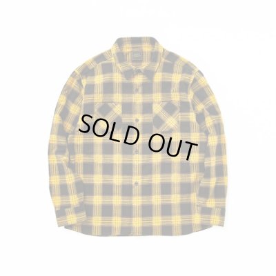 画像1: RATS/PRINT FLANNEL CHECK SHIRT BLACKxYELLOW