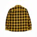 画像2: RATS/PRINT FLANNEL CHECK SHIRT BLACKxYELLOW (2)