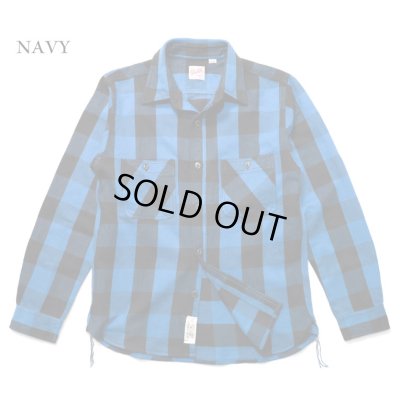 画像1: HOUSTON/BLOCK CHECK VIYELLA SHIRTS  NAVY