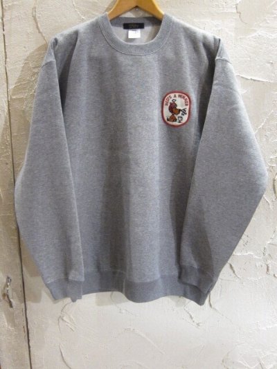 画像1: BELIVE/LEFT CHEST PATCH SWEAT WINNER  GRAY