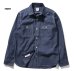 画像1: HOUSTON/USA COTTON CHAMBRAY WORK SHRT  INDIGO (1)