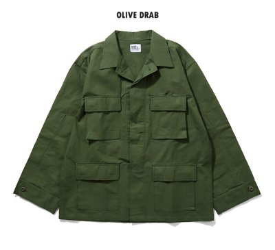 画像1: HOUSTON/RIP STOP BDU JKT  OLIVE