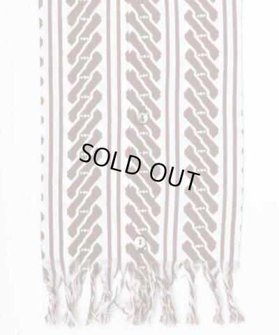 画像8: BELAFOTE/RT EDO YOSHIWARA SCARF WHITExBROWN
