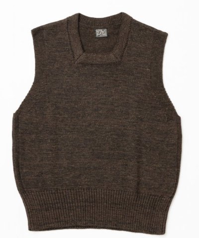 画像2: (SALE 30%OFF) BELAFOTE/RT CIVILLAN CROSS KNIT VEST  BROWN