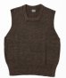 画像2: (SALE 30%OFF) BELAFOTE/RT CIVILLAN CROSS KNIT VEST  BROWN (2)