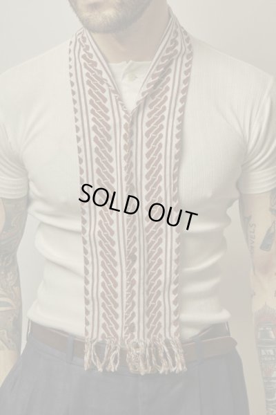 画像5: BELAFOTE/RT EDO YOSHIWARA SCARF WHITExBROWN