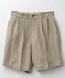 画像2: BELAFOTE/RT 2TACK SHORTS HEAVY LINEN  BEIGE (2)